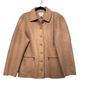TALBOTS ALPACA AND WOOL JACKET CAMEL SIZE L